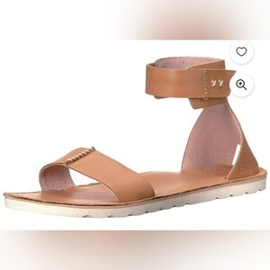 Reef Tan Leather Ankle-Strap Sandals